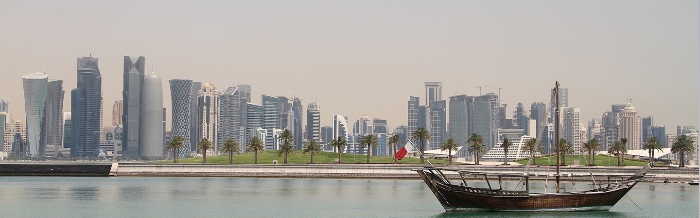 Das Bild zeigt die Skyline von Doha.