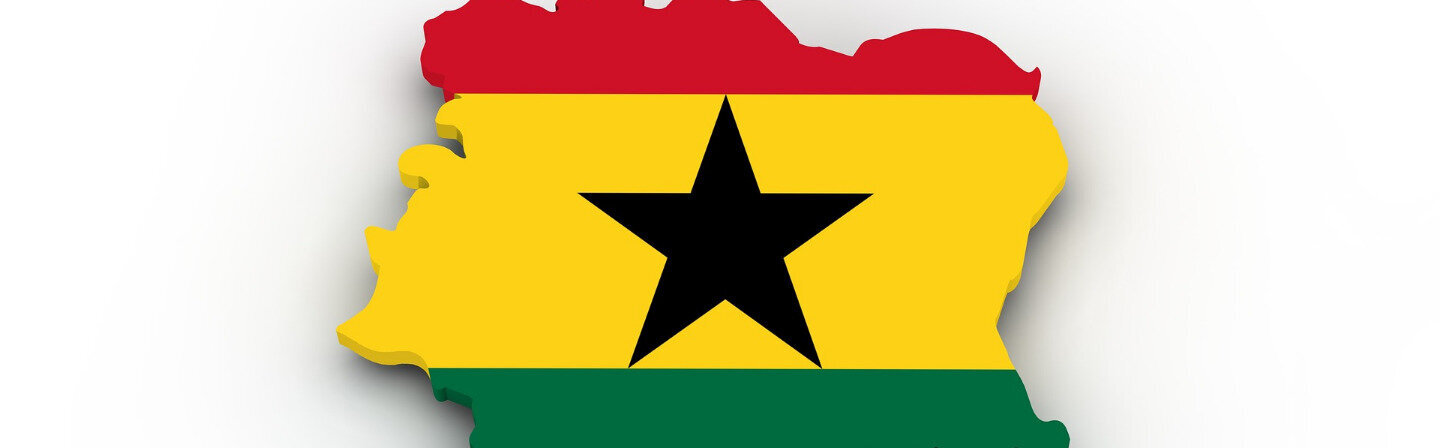Das Bild zeigt die Flagge von Ghana.