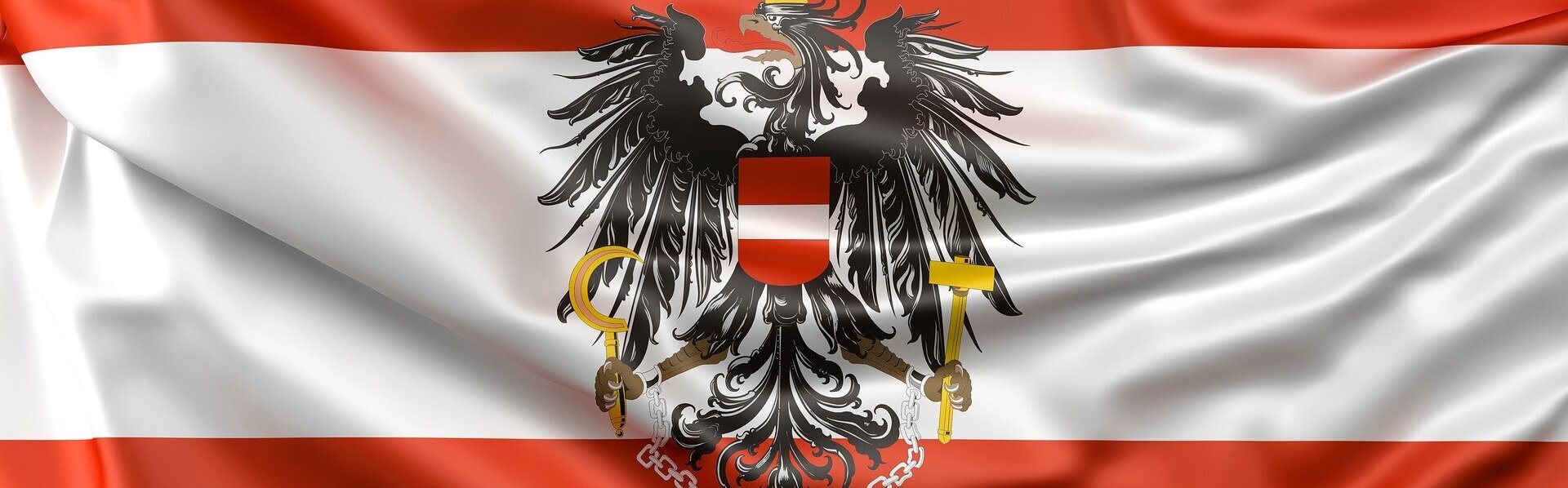Das Bild zeigt die Flagge Österreichs.