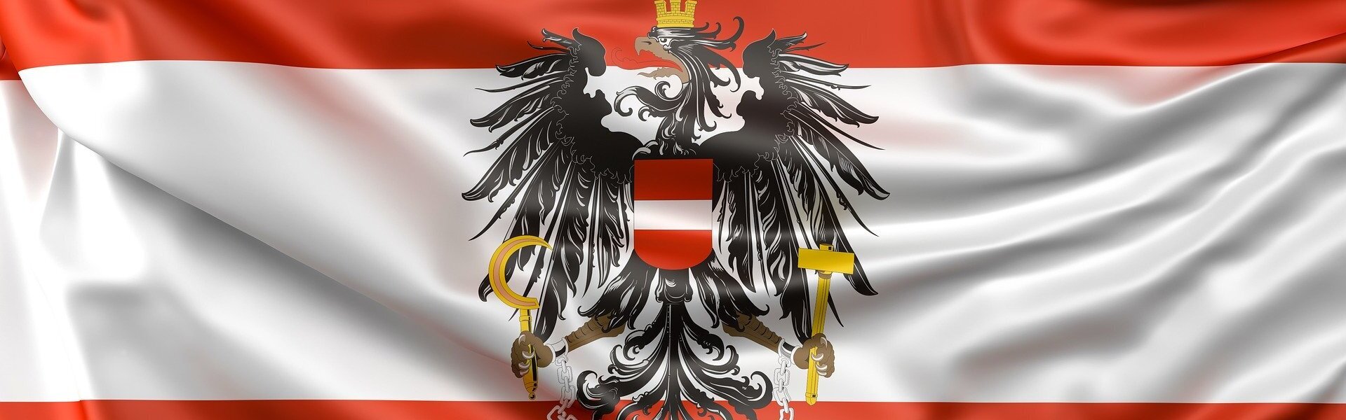 Das Bild zeigt die Österreich Flagge