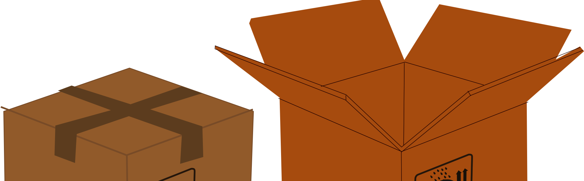 Das Bild zeigt zwei Kartons