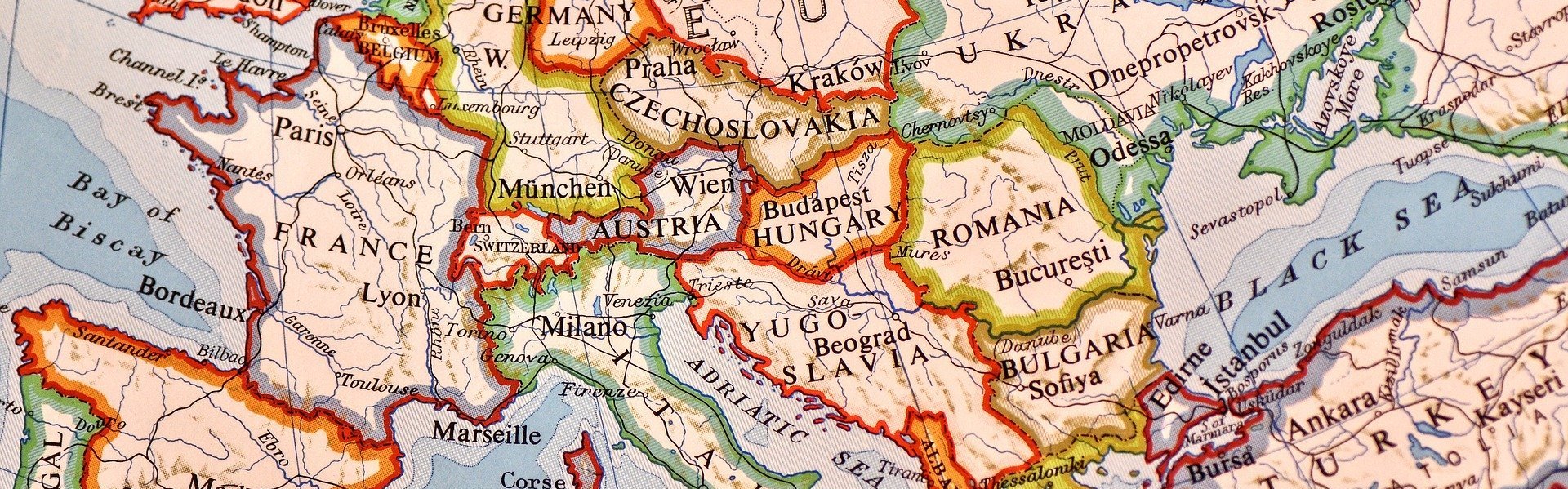 Das Bild zeigt die Europakarte.