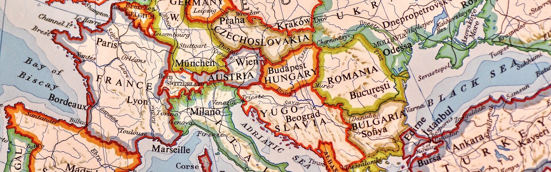 Das Bild zeigt die Karte Europas.