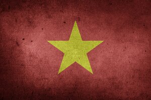 Das Bild zeigt die Vietnam Flagge