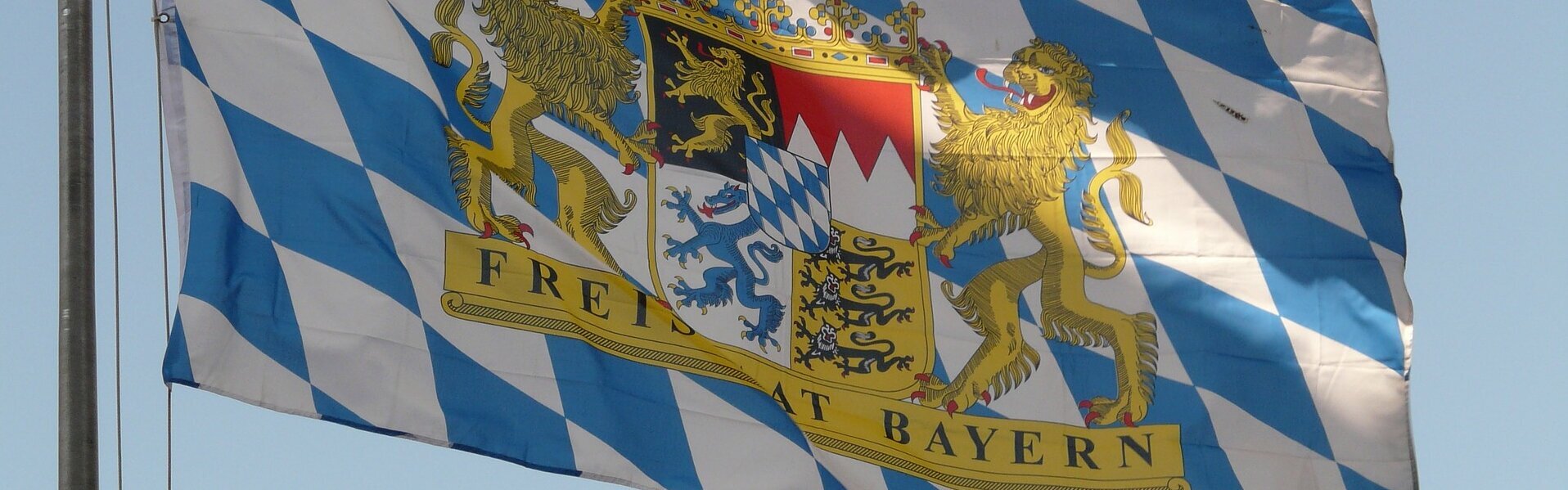 Das Bild zeigt die Bayernflagge.
