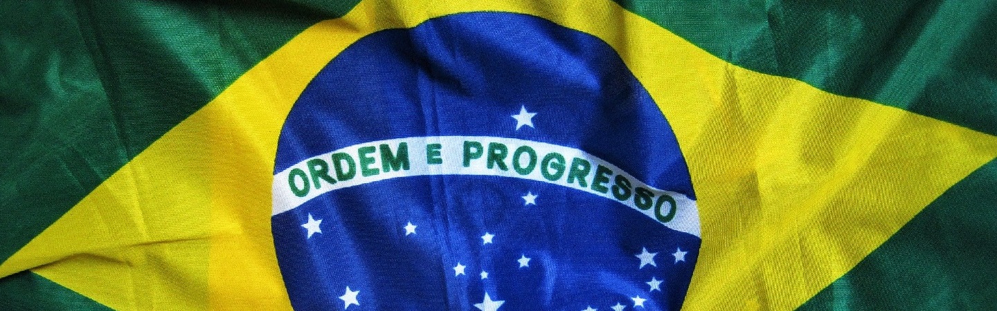 Das Bild zeigt die Flagge von Brasilien.